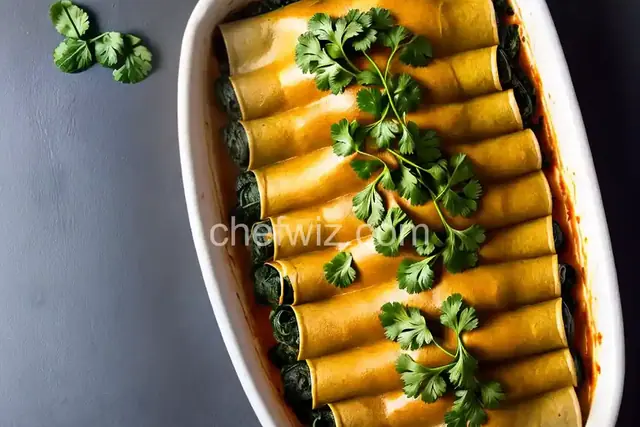 Spinach Enchiladas Verde