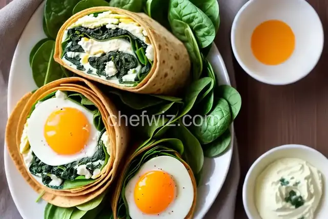 Spinach Feta Egg Wrap