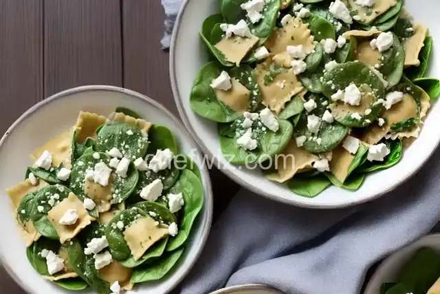 Spinach, Feta, and Pine Nut Ravioli Filling