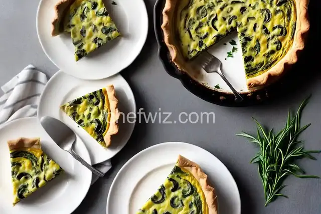 Spinach Mushroom Quiche with Tarragon
