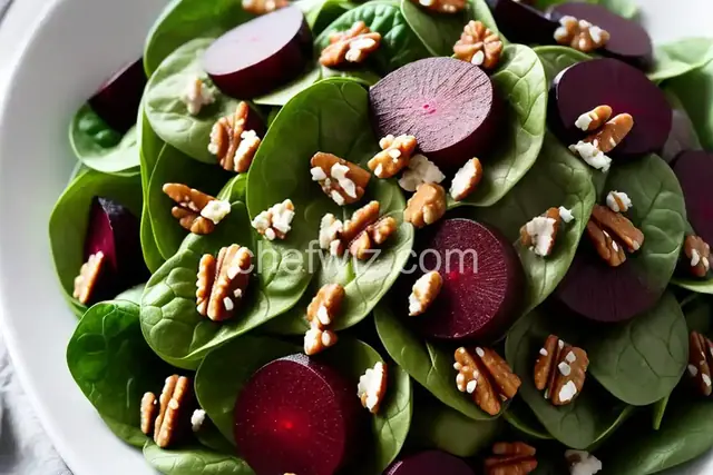 Spinach Salad with Beets and Walnuts Recipe