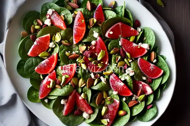 Spinach Salad with Blood Oranges and Pistachios Recipe