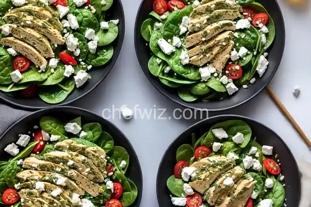 Spinach Salad with Chicken, Avocado, and Goat Cheese