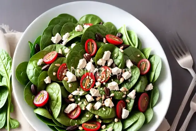 Spinach Salad with Garlic Dressing