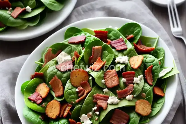 Spinach Salad with Hot Bacon Dressing