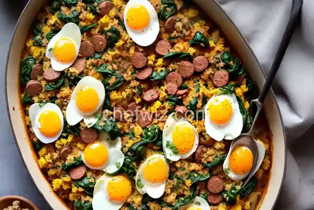Spinach, Sausage, and Egg Casserole