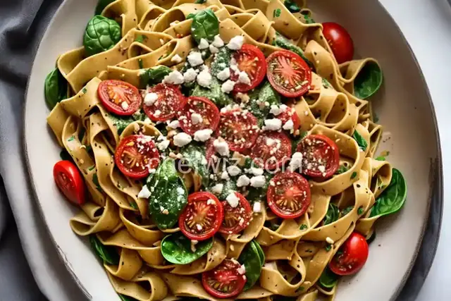 Spinach Tagliatelle with Buttery Tomato Sauce