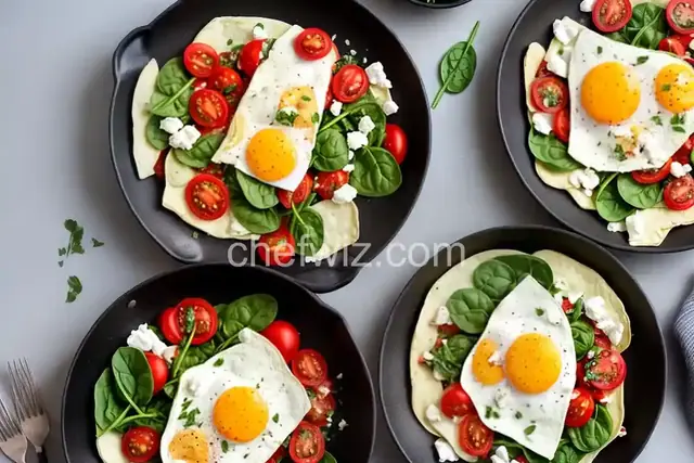 Spinach, Tomato, and Feta Egg White Omelette