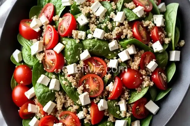 Spinach, Tomato, and Feta Quinoa Salad