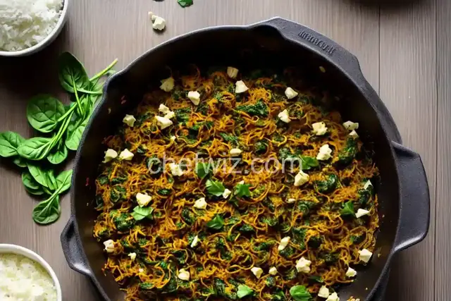 Spinach and Cauliflower Bhaji