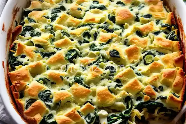 Spinach and Feta Noodle Kugel