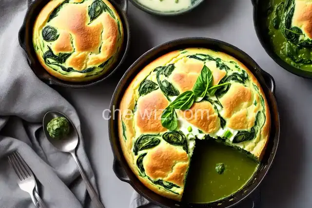 Spinach and Green Garlic Soufflé