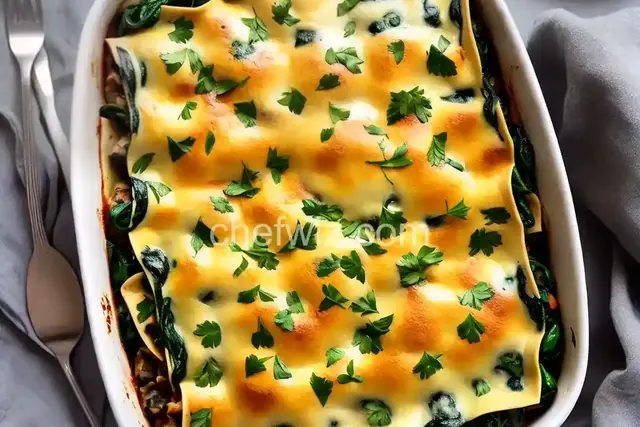 Spinach and Mushroom Lasagna
