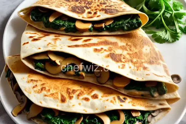 Spinach and Mushroom Quesadillas