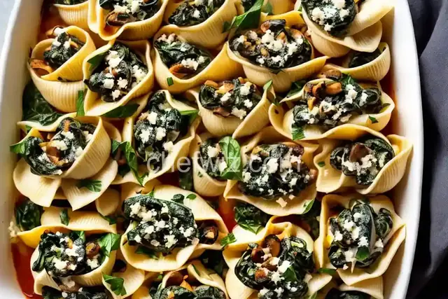 Spinach and Mushroom Stuffed Shells