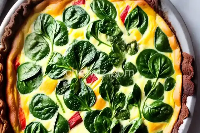 Spinach and Red Chard Quiche