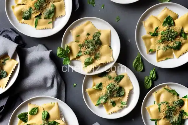 Spinach and Three Cheese Ravioli with Sugo Sauce