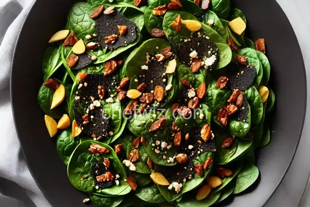 Spinach with Black Garlic
