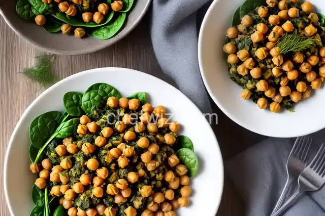 Spinach with Chickpeas and Fresh Dill