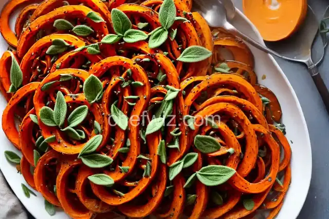 Spiralized Brown Butter Sage Sweet Potato