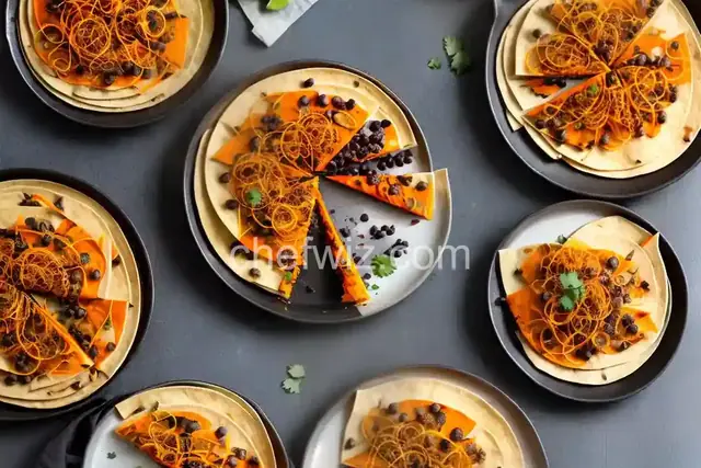 Spiralized Sweet Potato & Black Bean Quesadillas
