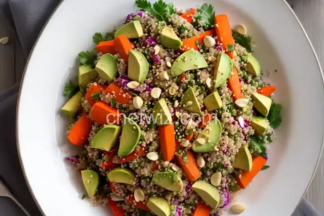 Spring Carrot, Radish and Quinoa Salad with Herbed Avocado