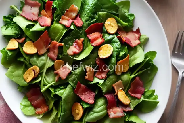 Spring Greens With Hot Bacon Vinaigrette