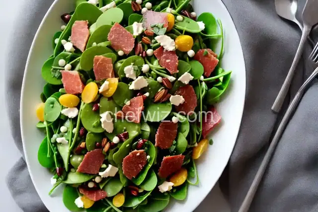 Spring Pea Salad with Jamon and Mustard Vinaigrette