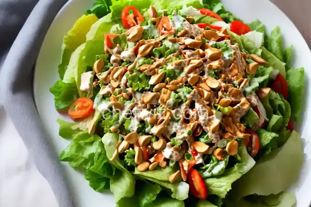 Spring Roll Salad with Peanut Dressing