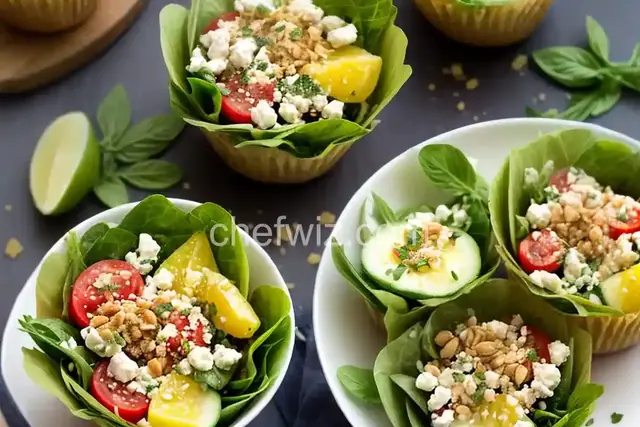 Spring Salad in Parmesan Cups