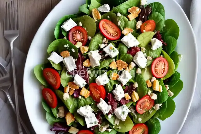 Spring Salad with Creamy Goat Cheese Dressing