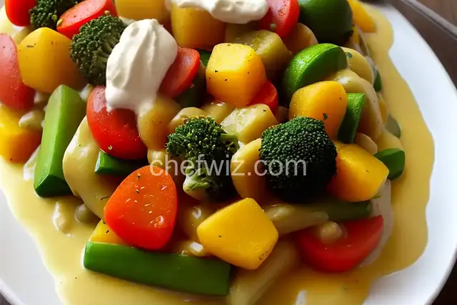 Spring Vegetable Fricassée with Saffron Cream