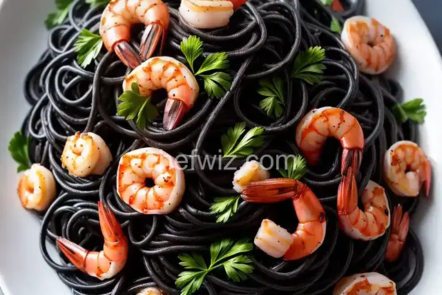Squid Ink Pasta With Shrimp and Scallops Recipe