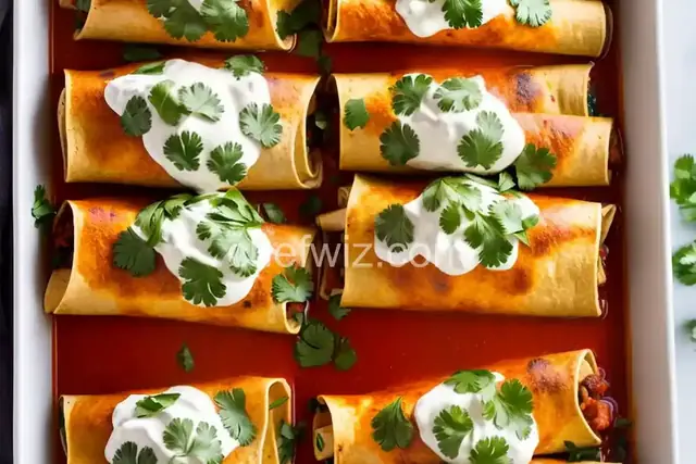 Stacked Chicken Enchiladas with Salsa Verde and Cheese