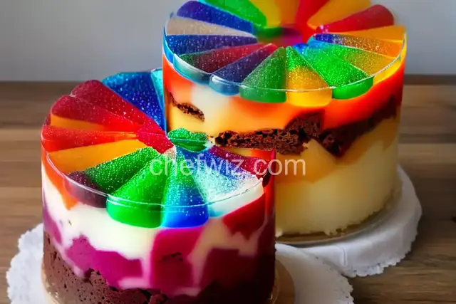 Stained Glass Gelatin Cake