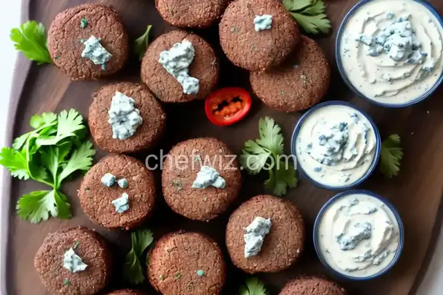Steak Bites with Spicy Blue Cheese Cream