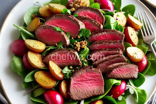 Steak Salad With Harissa Potatoes and Crunchy Radishes