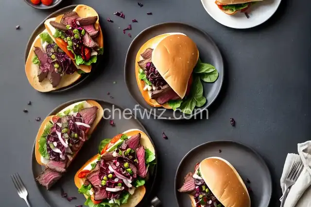 Steak Sandwiches With Roasted Tomatoes, Parmesan, and Radicchio Recipe