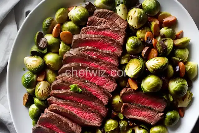 Steak and Brussels Sprouts with Scallion Butter