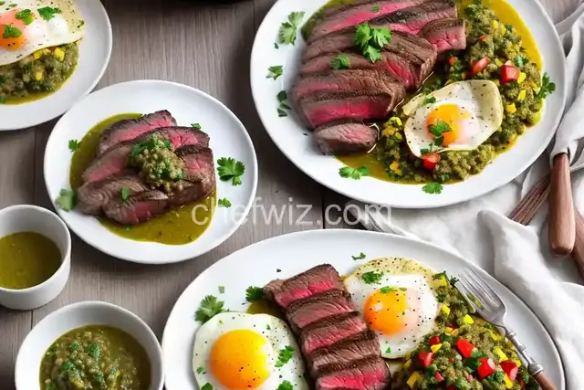 Steak and Eggs With Salsa Verde