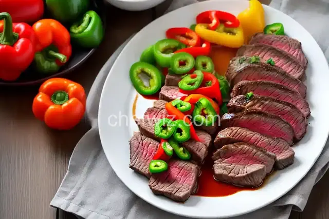 Steak with Bell Peppers