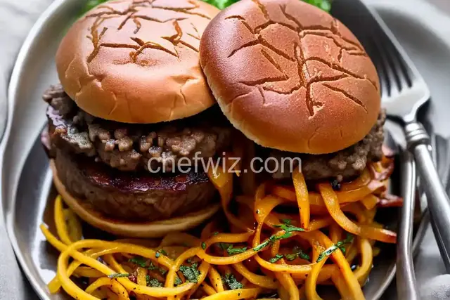 Steakburger with Tangy Caramelized Onions and Herb Butter