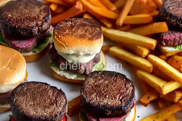 Steakhouse Sliders and Mini Steak Fries