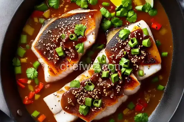 Steamed Black Cod with Soy-Chile Sauce