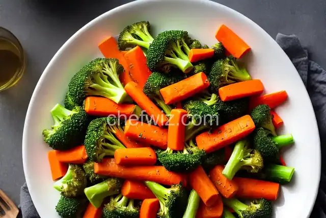 Steamed Broccoli and Carrots with Lemon