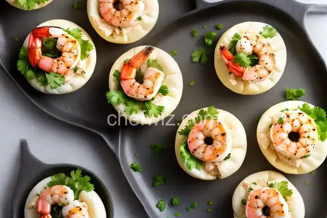 Steamed Buns With Grilled Shrimp and Sriracha Mayonnaise Recipe