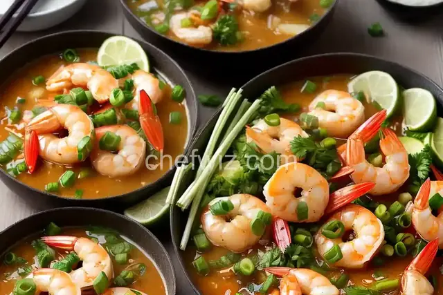 Steamed Garlic Prawns, Chinese Style