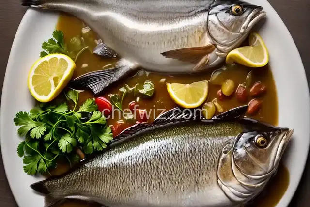 Steamed Mackerel with Green Chile Dashi