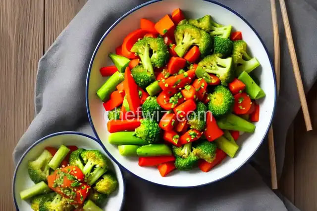 Steamed Vegetables with Sesame-Chile Oil