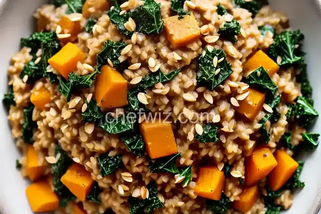 Steel-Cut Oat “Risotto” with Butternut Squash and Kale